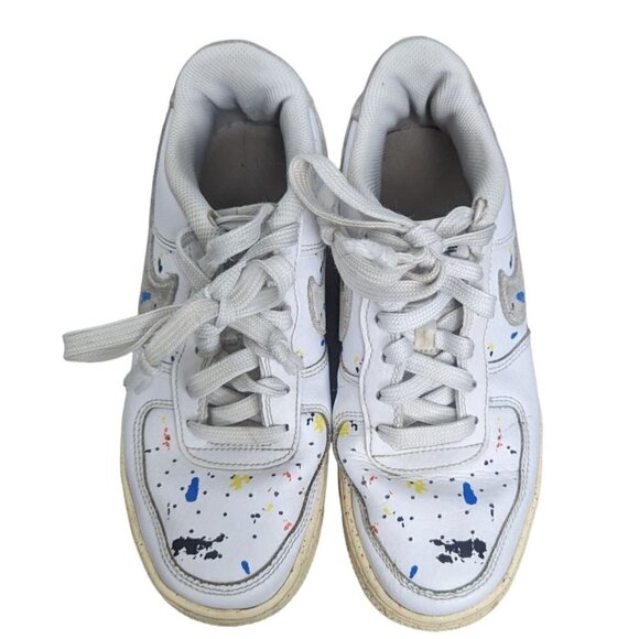 Nike Air Force 1 LV8 3 GS White Paint Splatter DJ2598-100 Shoes Size Youth 5Y - Picture 3 of 9